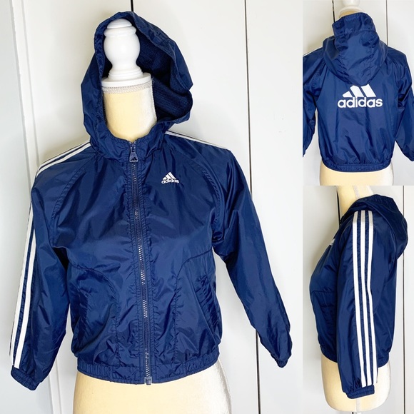adidas navy rain jacket